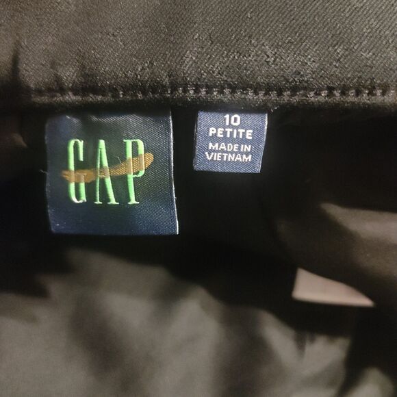 New Gap High Rise Flare Bi-Stretch Black Y2k Boho 70s Pants Size 10 Petite Work - Picture 11 of 12